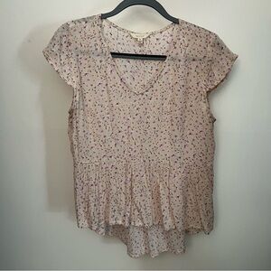 Floral Blouse Short Sleeves